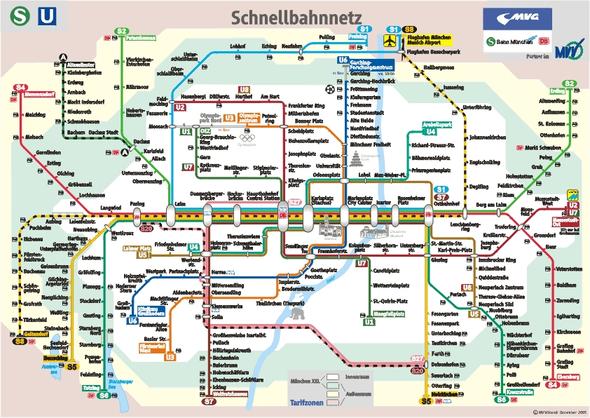 Was definiert sich als eine Zone in München? (Bahn, Ticket, Zug)