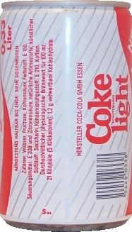 Coca-Cola light Dose (1983) Rückseite - (Amerika, Getränke, Cola)