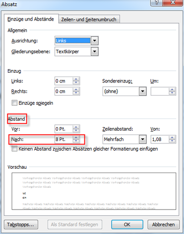 Word Formatvorlage - (Computer, Windows, Programm)