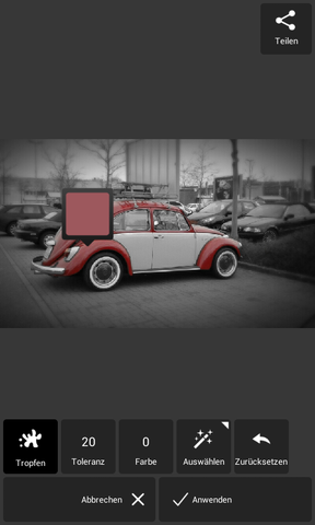 Fotoapp Schwarz Weiss Rot App Fotobearbeitung Colorkey