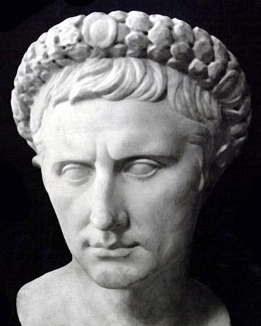 Augustus mit der Bürgerkrone. Aus Wiki - (Geschichte, Rom, Kaisertum)