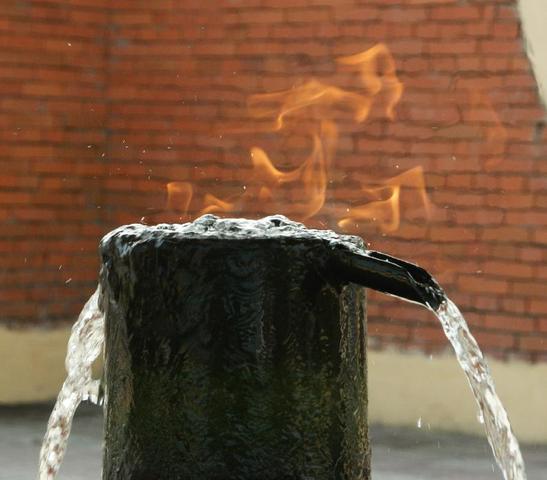 Flamme Auf Dem Wasser Chemie Feuer Experiment