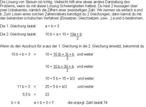 Alternativlösung - (Mathematik, Gleichungen)