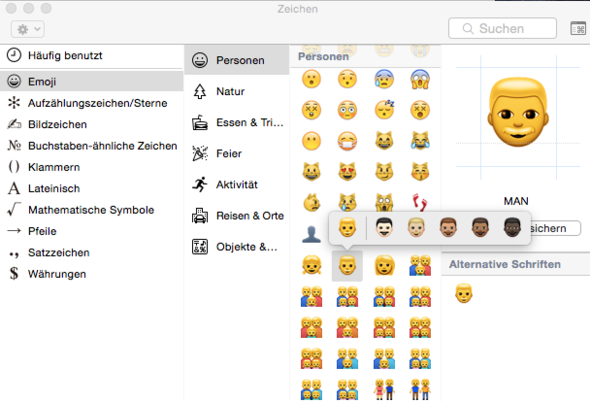 farbige Emojis am Mac - (Apple, MacBook, Smiley)