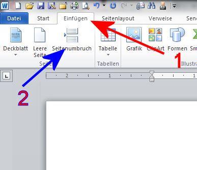 Seitenumbruch - (Schreiben, Microsoft Word)