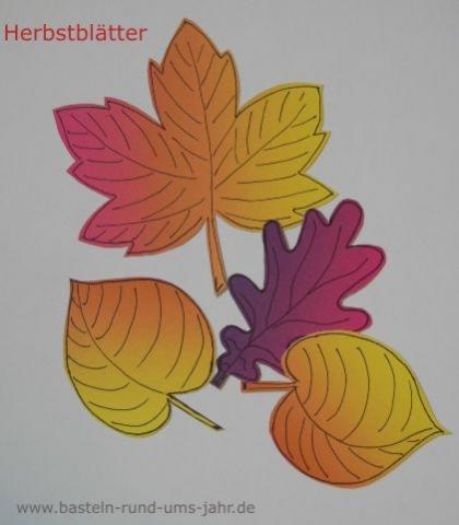 Herbstblätter von www.basteln-rund-ums-jahr.de - (Geschenk, basteln, Geburtstagsgeschenk)