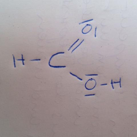 Lewis Formel von HCOOH - (Schule, Chemie)