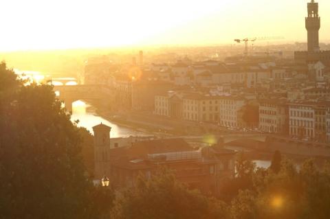 Florenz, Blick von der Piazza Michelangelo - (Reise, Italien)