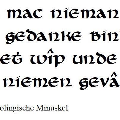 Nochmal karolingisch  - (Schreiben, Tattoo, Mittelalter)