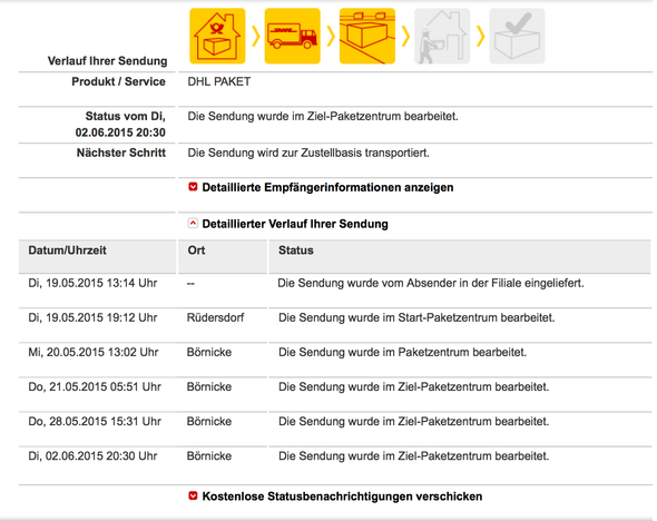 Warum steckt mein Paket seit 6 Tagen im Ziel-Paketzentrum in Börnicke