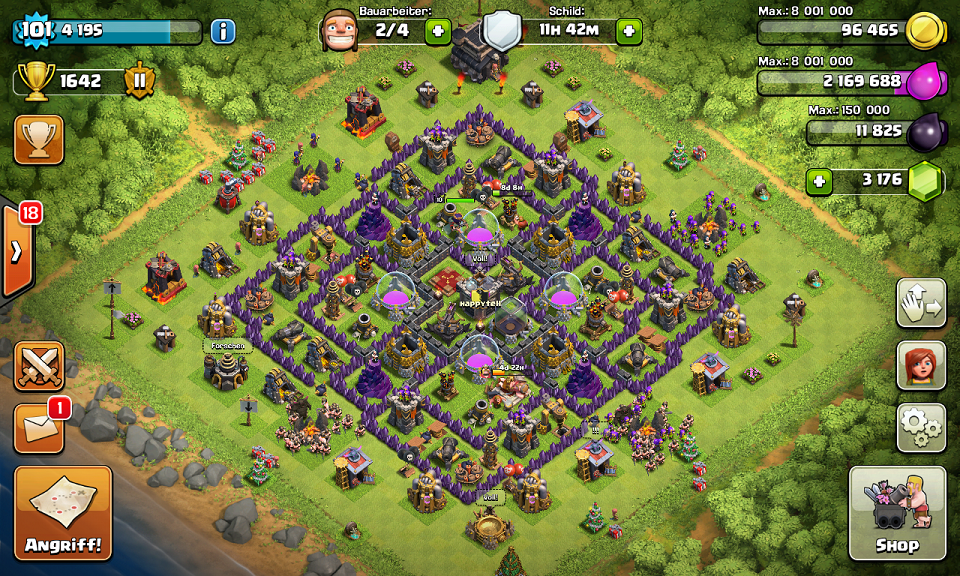 Clash Of Clans Rathaus Level 9 Clankrieg Base