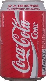 Coca-Cola Dose "bleibt-dran" Verschluss
