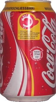 Coca-Cola Dose wiederverschließbar