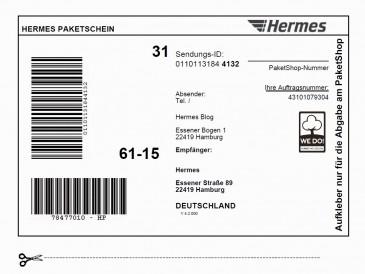 Hermes Paketaufkleber - (Bestellung, Sendung)