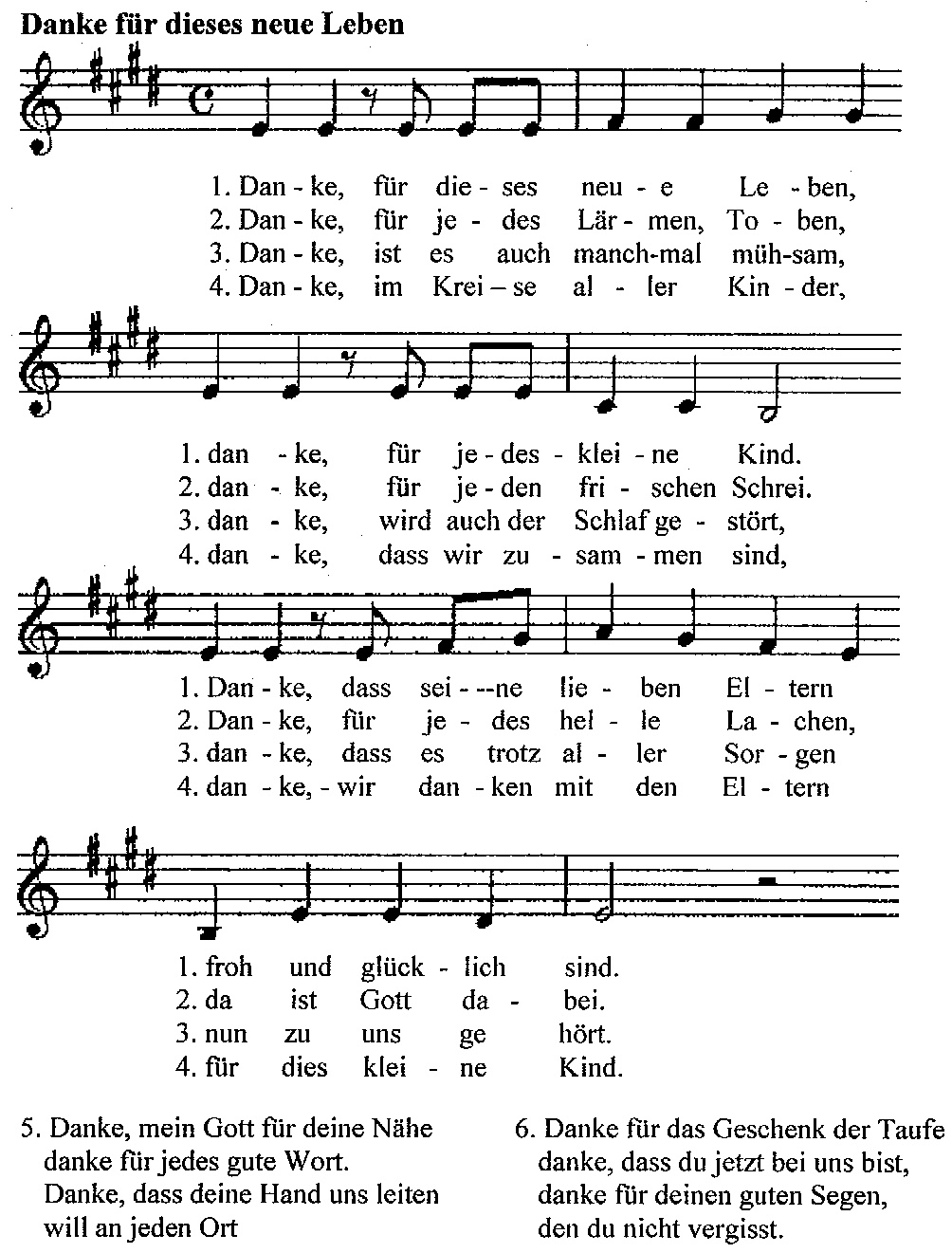 Moderne Kirchenlieder? Anlass: Taufe? (Lied, Kirche)
