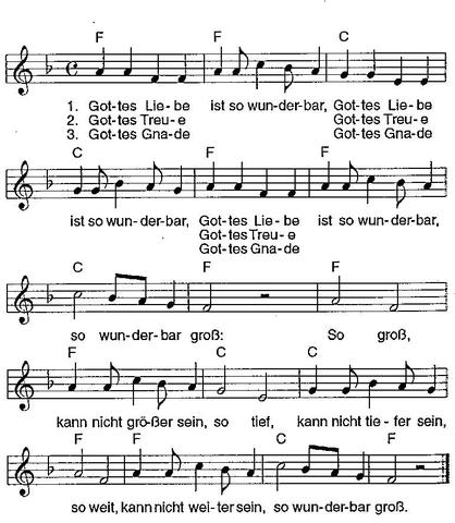 Gottes ist noten so und lied wunderbar liebe text Lars Peter: