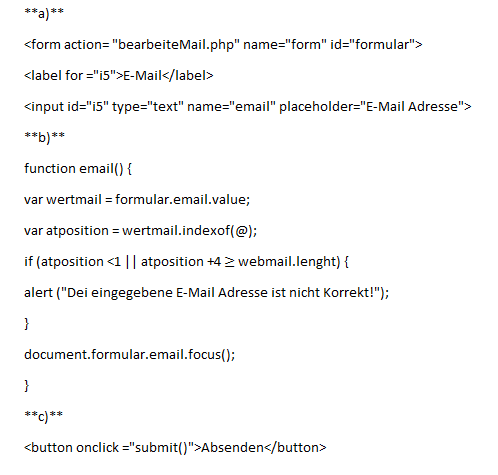 - (programmieren, HTML, JavaScript)