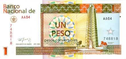 1 Peso (CUC) Vorderseite - (Geld, Bank, Ausland)