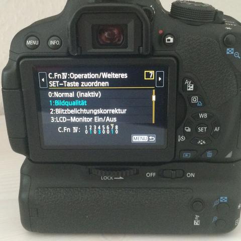 Tastenumbelegung Der Canon Eos 1200 D Kamera Einstellungen Wert