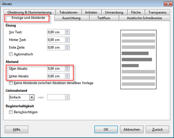 OpenOffice Abstand zwischen Absätze ändern - (Word, OpenOffice)
