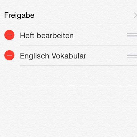 Erst oben rechts auf bearbeiten  - (iPhone, Erinnerung)