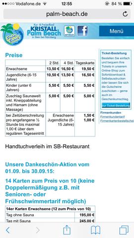 Palm Beach Preise Familienkarte