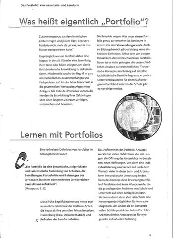 Portfolio - (Schule, Deutsch, Portfolio)