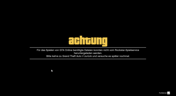  - (GTA V, Fehlermeldung, GTA Online)