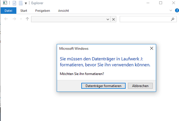 - (Fehler, USB-Stick, EA)