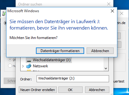 - (Fehler, USB-Stick, EA)
