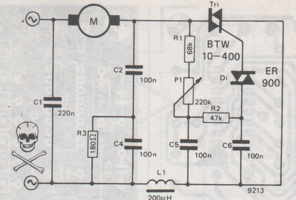 Möchte bei einer 230V Bohrmaschine von außen die Drehzahl regulieren