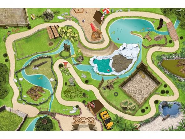 Spielteppich Tierpark - (Geschenk, Spielzeug, 5 Jahre)