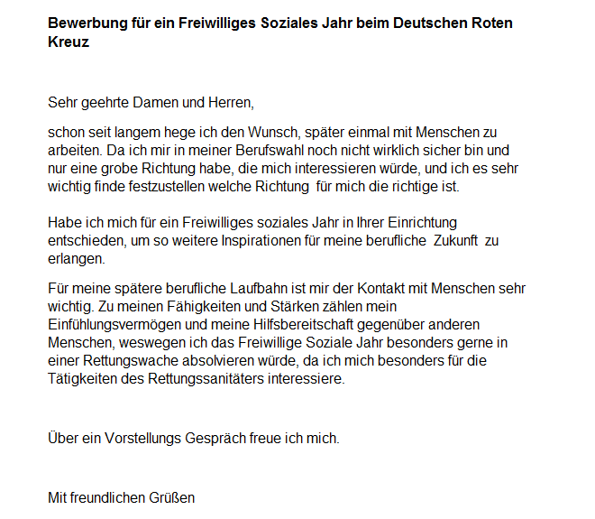 Bewerbung Freiwilliges Soziales Jahr Muster Ideen Fsj Bewerbung Muster Kindergarten