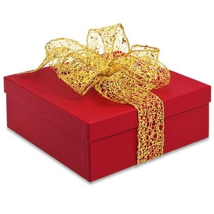rote Kartonschachtel - (Geschenk, Verpackung)