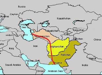 USD3-5 trillion in oil and natural gas from the Caspian Sea basin via Turkmenistan Afghanistan and Pakistan-pipeline - (Politik, Deutsch, Wehrpflicht)