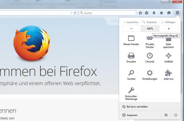 Firefox - (PC, Bildschirm, Verkleinerung)