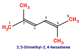 2,5-Dimethyl-2,4-Hexadien - (Chemie, Alkane, Nomenklatur)