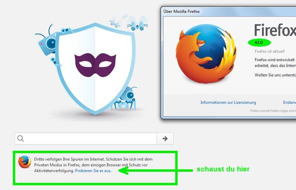 Startbildschirm Firefox v42 - (Mozilla Firefox, Startbildschirm)