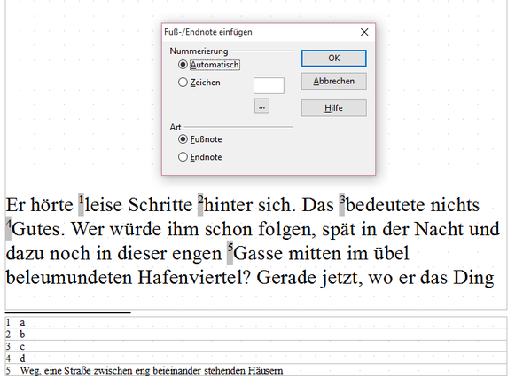 OpenOffice, LibreOffice Fußnoten - (OpenOffice, Vergrößern, Fußnote)