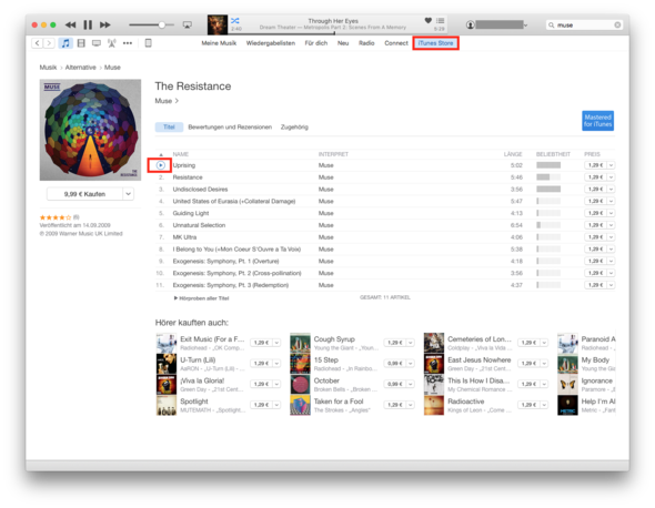 iTunes Store - (Musik, Geld, Apple)