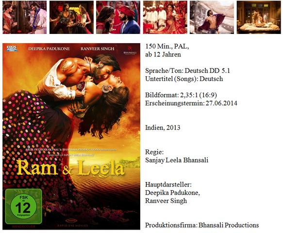 Ram & Leela / Romeo & Julia auf indische Art - (Liebe, Film, traurig)