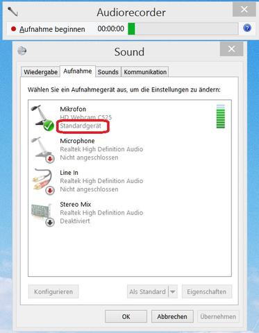 Aufnahmegeräte und Audiorecorder - (Computer, Mikrofon, aufnehmen)
