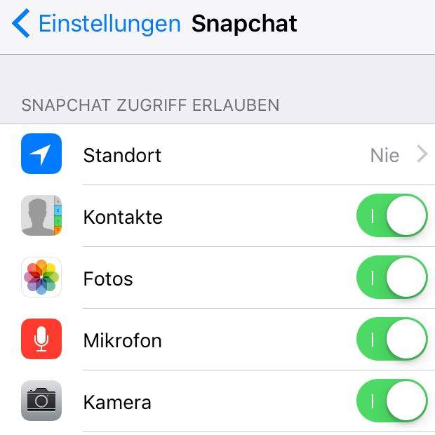 Snapchat Kamera funktioniert nicht!? (Handy, Apple)