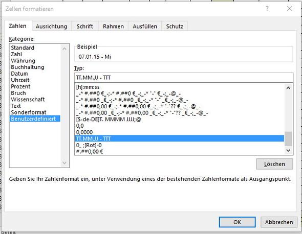 Benutzerdefiniertes Datum - (Excel, Kalender, Folgejahr)