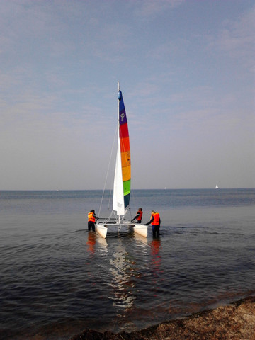 Katamaran segeln auf der Ostsee und los gehts. - (Liebe, Freundin, Geschenk)