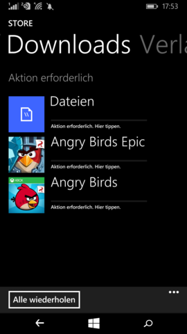 app ansicht - (App, Windows Phone, Lumia 640)