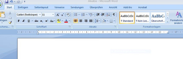 In der Leiste findest Du die buttons - (Microsoft Word, Enter, Leerzeile)