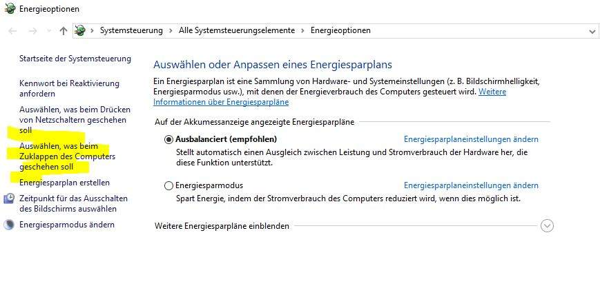 Laptop schaltet nach zuklappen nicht aus? (Windows 10, Notebook)
