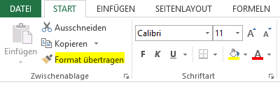 Format übertragen - (Computer, Microsoft Excel, Office)