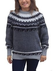 Damen Pullover Alpakawolle Norweger Stil - (Liebe, Mädchen, Haare)